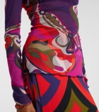Pucci Orchidee tulle top