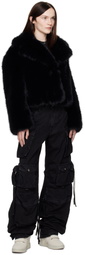 Stand Studio Black Samara Faux-Fur Jacket