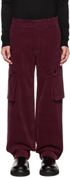 DRAE SSENSE Exclusive Burgundy Cargo Pants