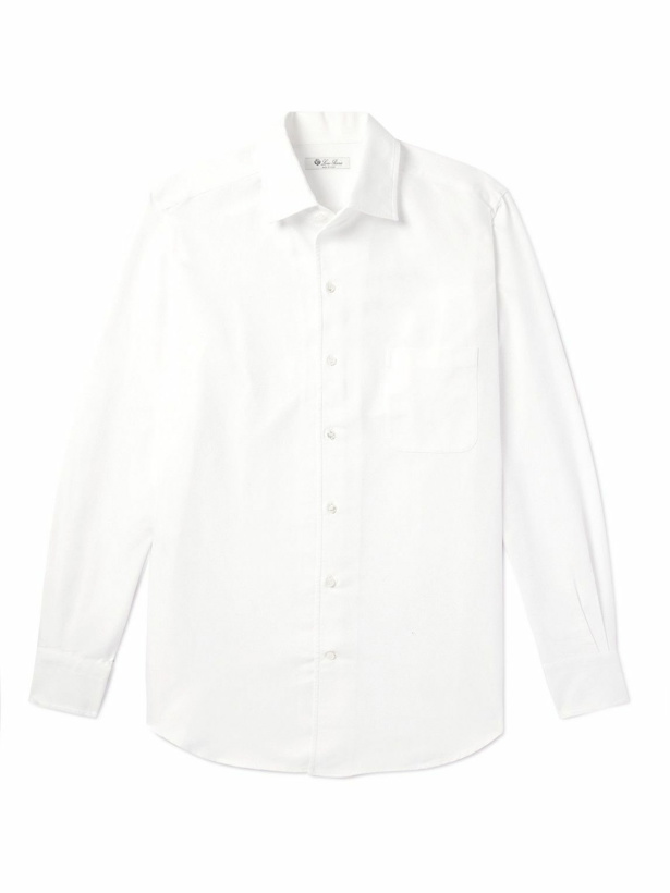 Photo: Loro Piana - Cotton Oxford Shirt - White