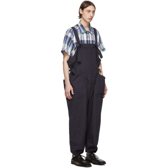 Engineered Garments Navy Cotton Overalls