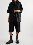 Raf Simons - Oversized Embroidered Cotton-Poplin Shirt - Black