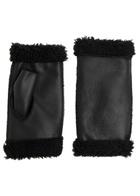 Dents Vera Fingerless Leather Gloves Black