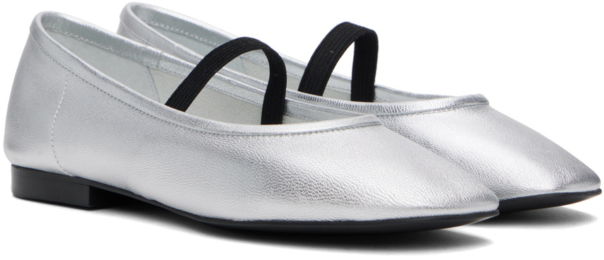 Recto Silver Katharina Ballerina Flats