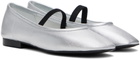 Recto Silver Katharina Ballerina Flats