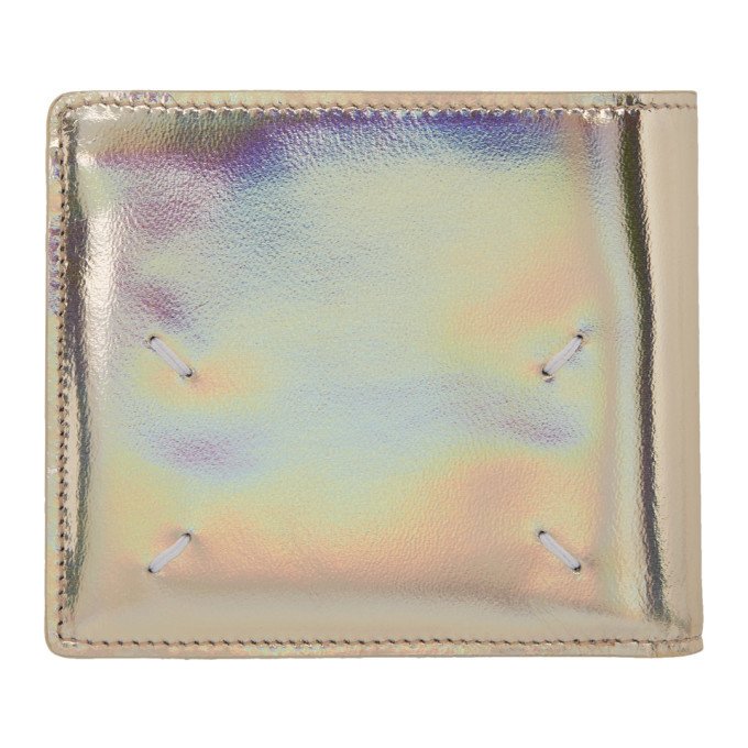 Photo: Maison Margiela Gold Metallic Leather Bifold Wallet