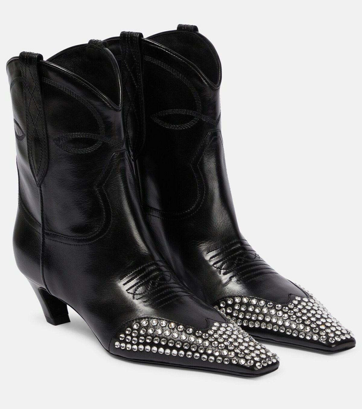 Khaite - Dallas leather ankle boots