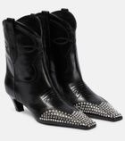 Khaite - Dallas leather ankle boots
