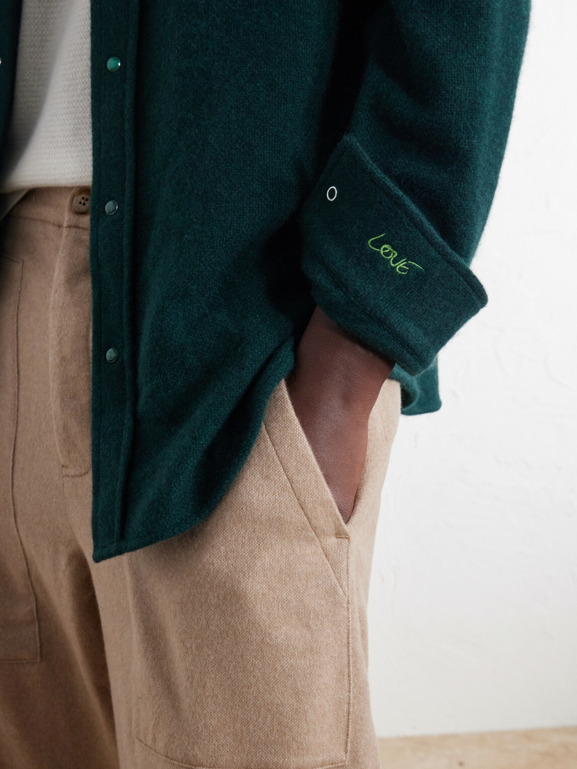 God's True Cashmere - Cashmere Shirt - Green