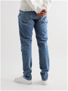 BALMAIN - Slim-Fit Tapered Ribbed Denim Jeans - Blue - UK/US 30