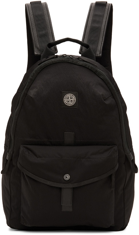 Photo: Stone Island Black Nylon Backpack