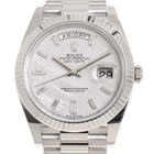 Rolex Day-Date 40 Meteorite Diamond Dial Mens Platinum President Watch M228236-0011