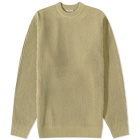 Auralee Men's Rib Crew Knit in Top Yellow