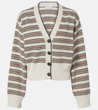 Brunello Cucinelli Striped cotton-blend cardigan