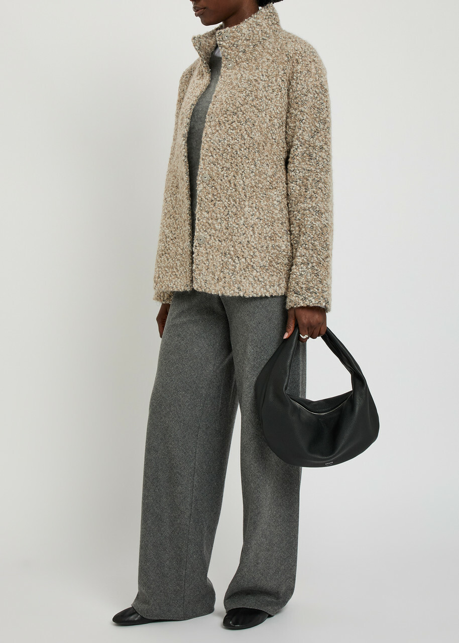 Eileen Fisher Melange Alpaca-blend Jacket Beige