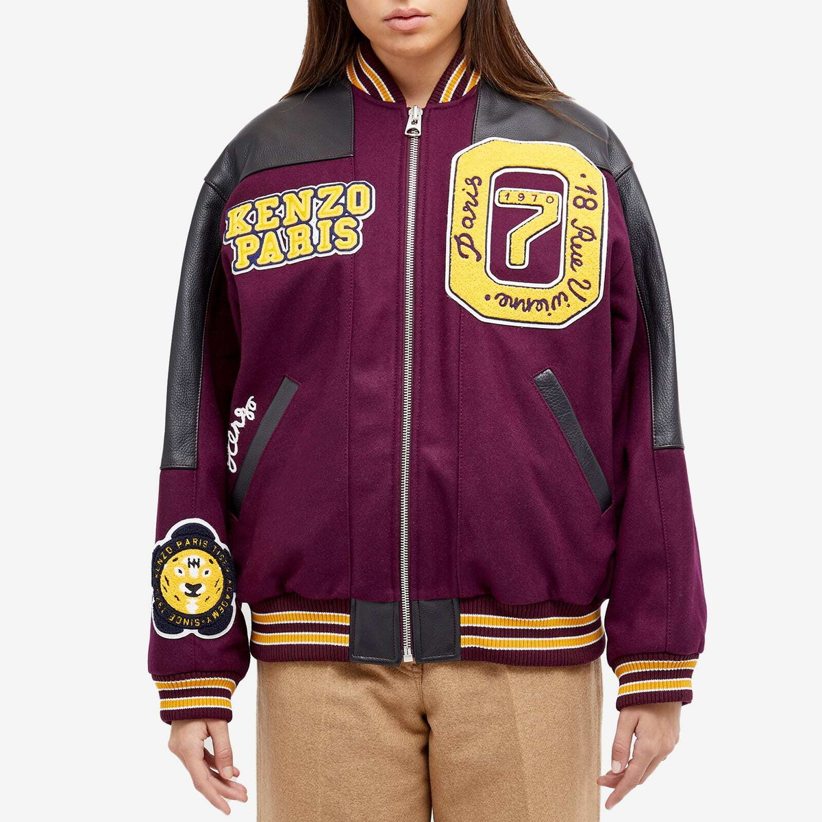Kenzo Orange Varsity Tiger Padded Jacket