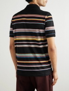 Paul Smith - Striped Cotton-Piqué Polo Shirt - Black