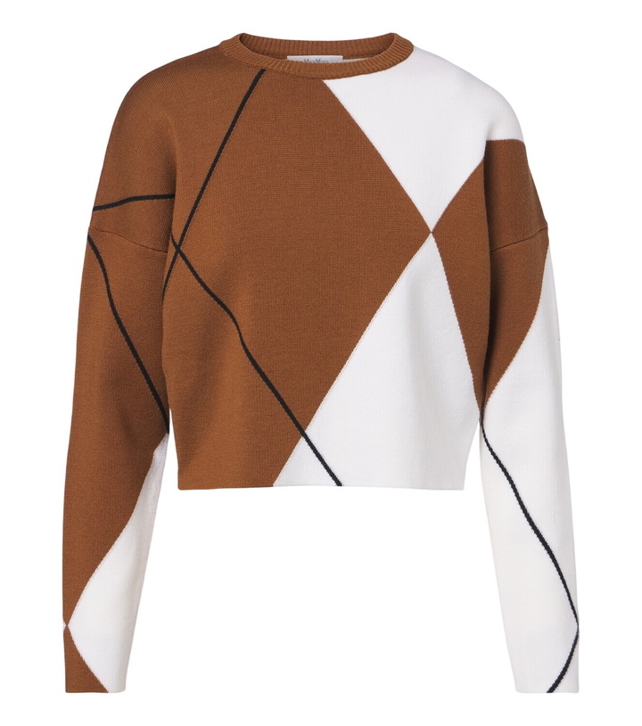 Photo: Max Mara Argyle virgin wool sweater