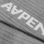 Men's AAPE Ribbed Logo Sock in Grey
