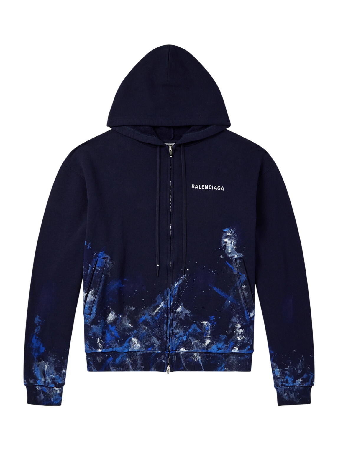 トップス BALENCIAGA Crypto Hoodie 23aw Balenciaga - Crypto Logo-Print Bleached Cotton-Jersey Hoodie