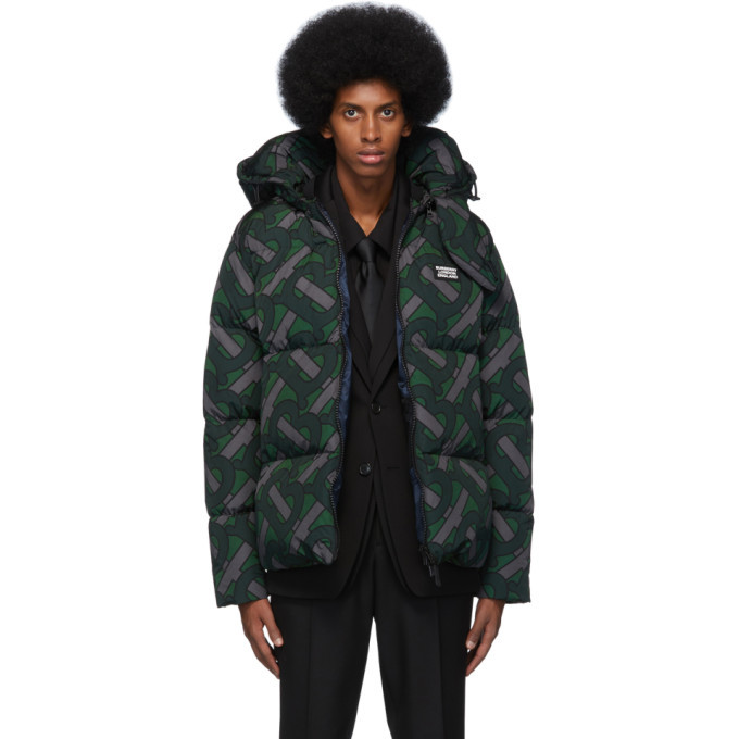 Photo: Burberry Green Monogram Puffer Down Dalston Jacket