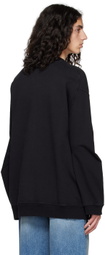 Marina Yee Black Turned Sleeve Sweatshirt