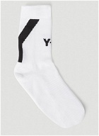 Y-3 - High-Top Logo Socks in White