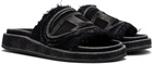 Diesel Black Sa-Slide D Oval Sandals