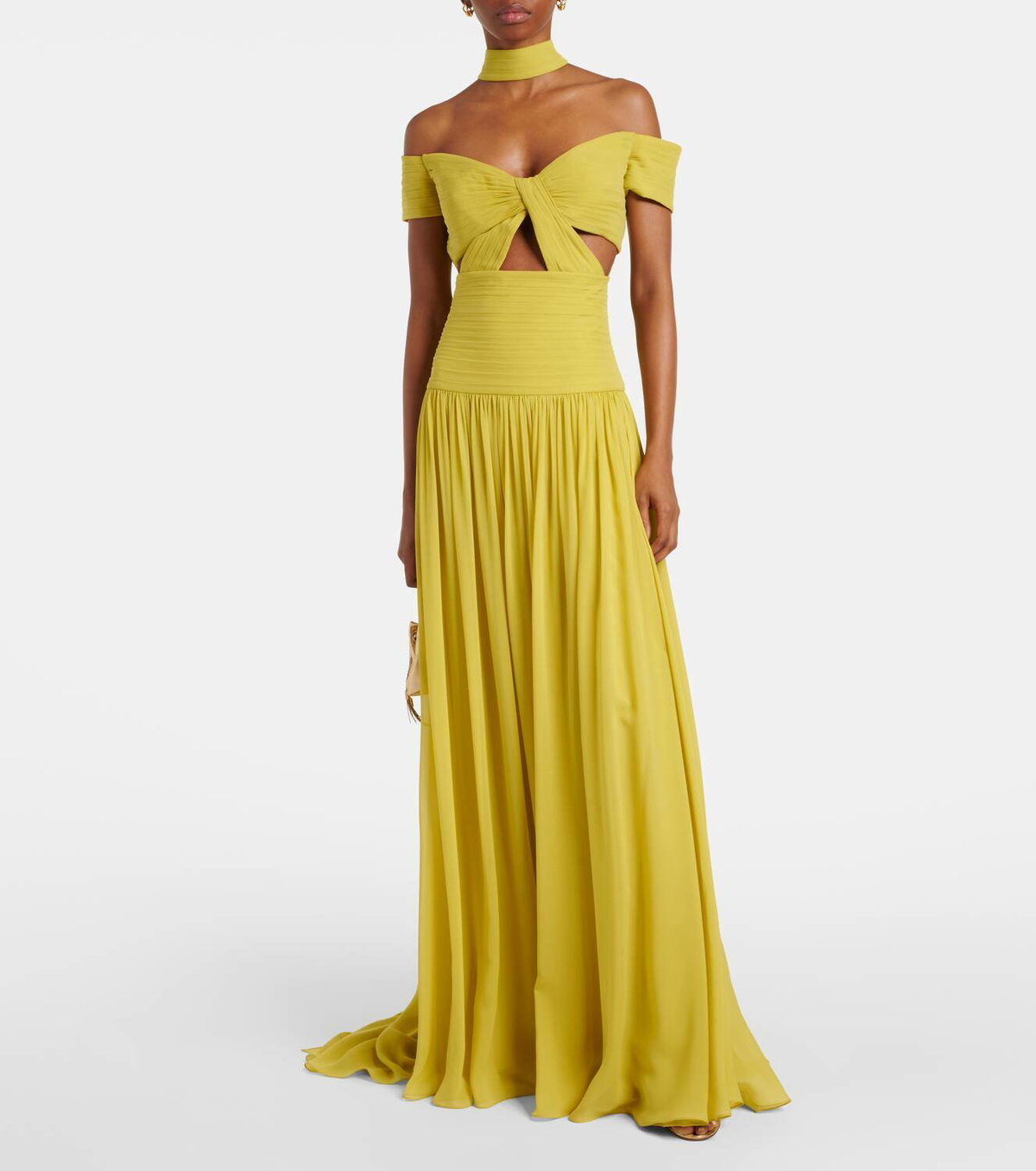 Elie Saab Draped cutout silk gown Elie Saab