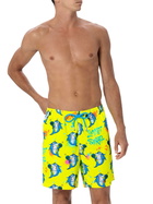 MC2 Saint Barth Man Lightweight Fabric Swim-shorts Lighting With Cryptopuppets Print | Cryptopuppets Special Edition