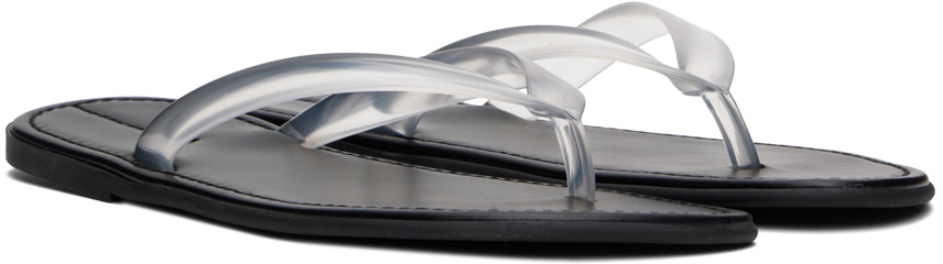 【THE ROW】Beach フリップフロップ ラバー The Row Beach Flip Flop in White | FWRD