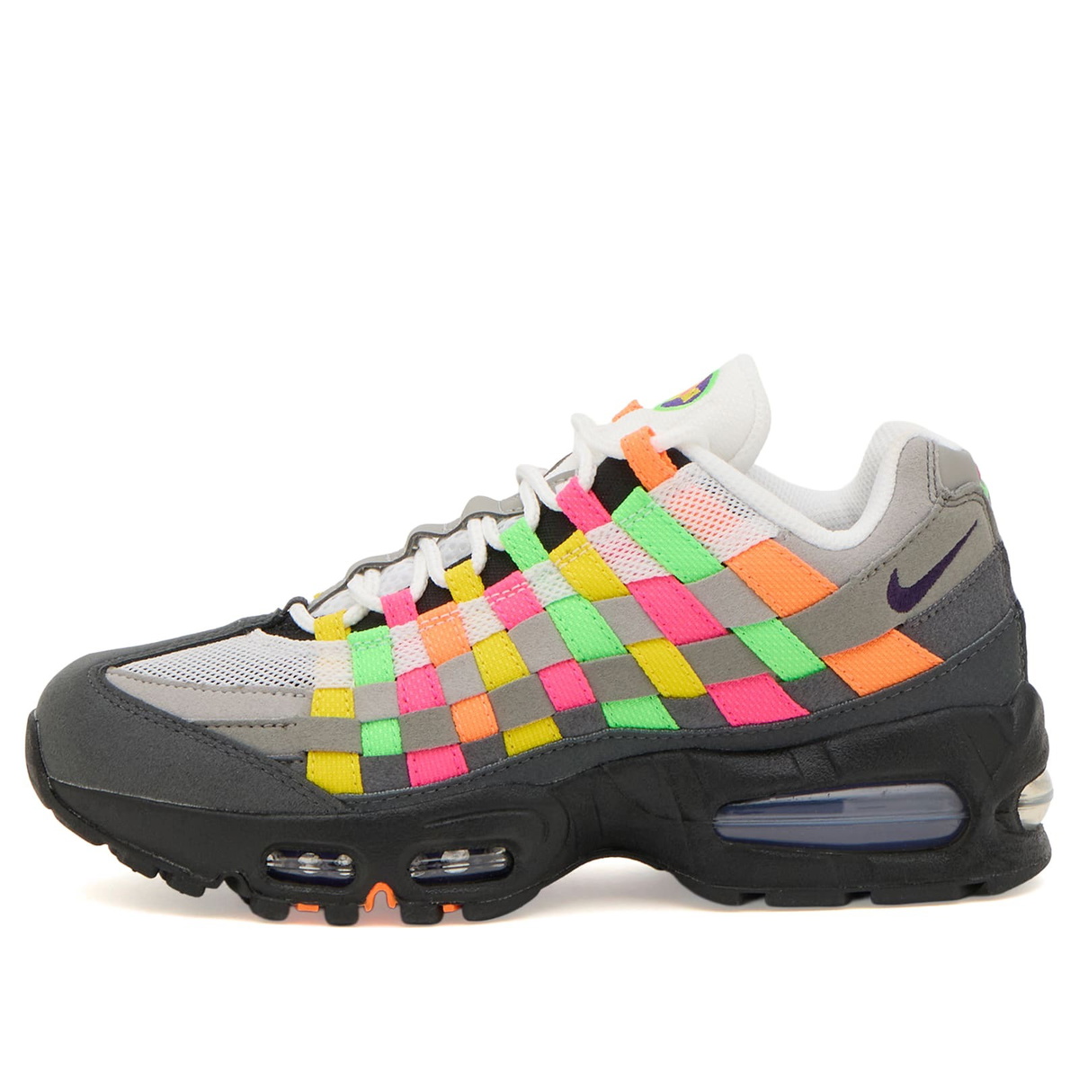 Nike Air Max 95 Woven Bb Sneaker in White/Putple/Charcoal