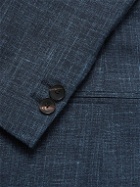 Mr P. - Virgin Wool, Silk and Linen-Blend Suit Jacket - Blue