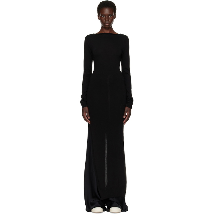 Photo: Rick Owens Black Tower Easy Long Top Midi Dress
