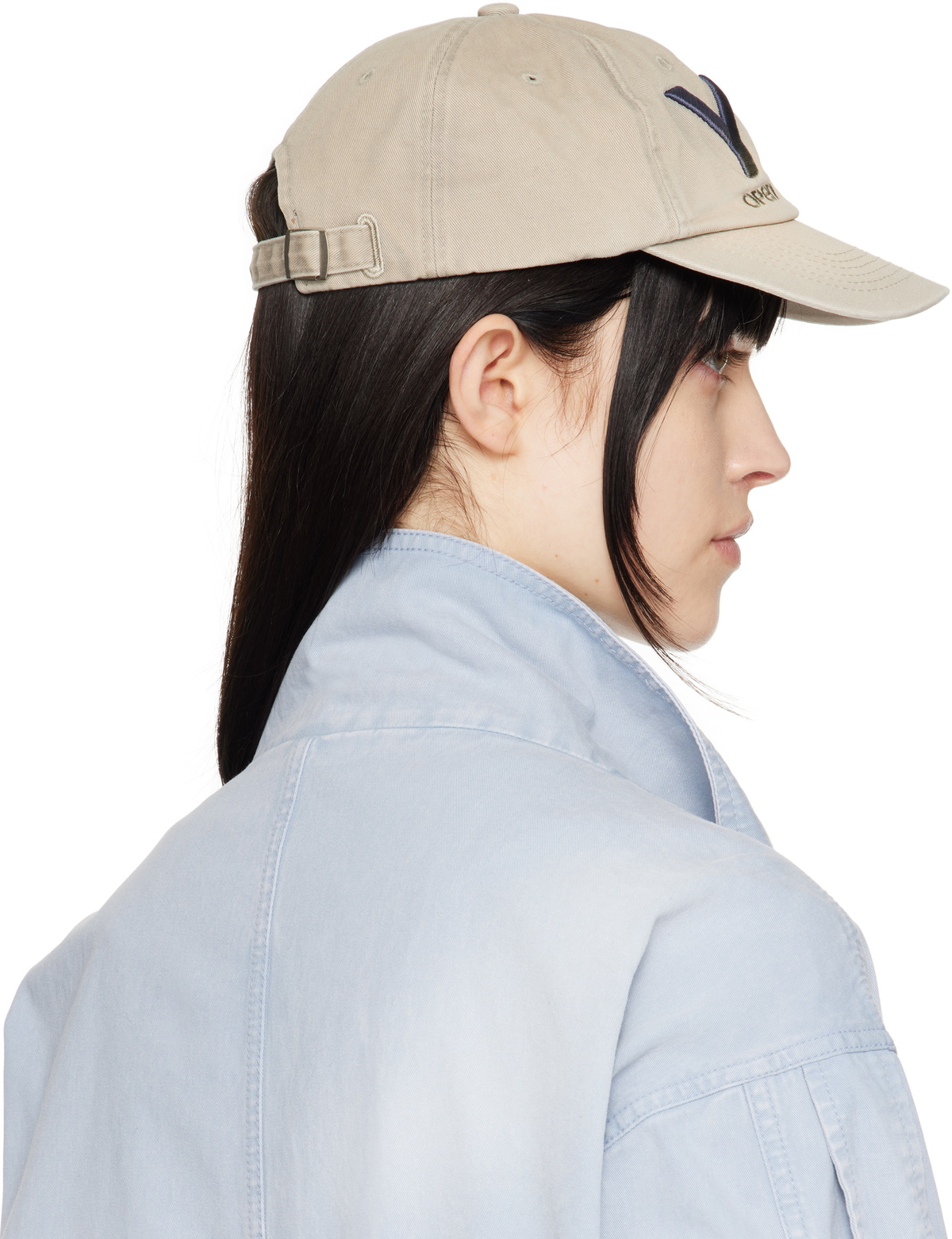 OPEN YY Beige 'YY' Gradient Ball Cap