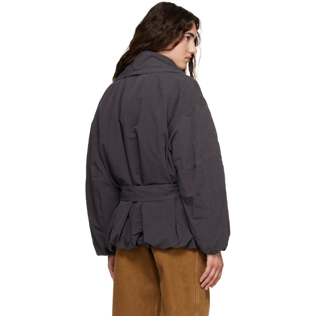 Isabel Marant Gray Volinda Cotton Trench Jacket