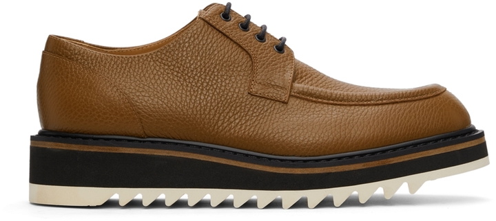 Photo: Dries Van Noten Brown Grained Leather Derbys