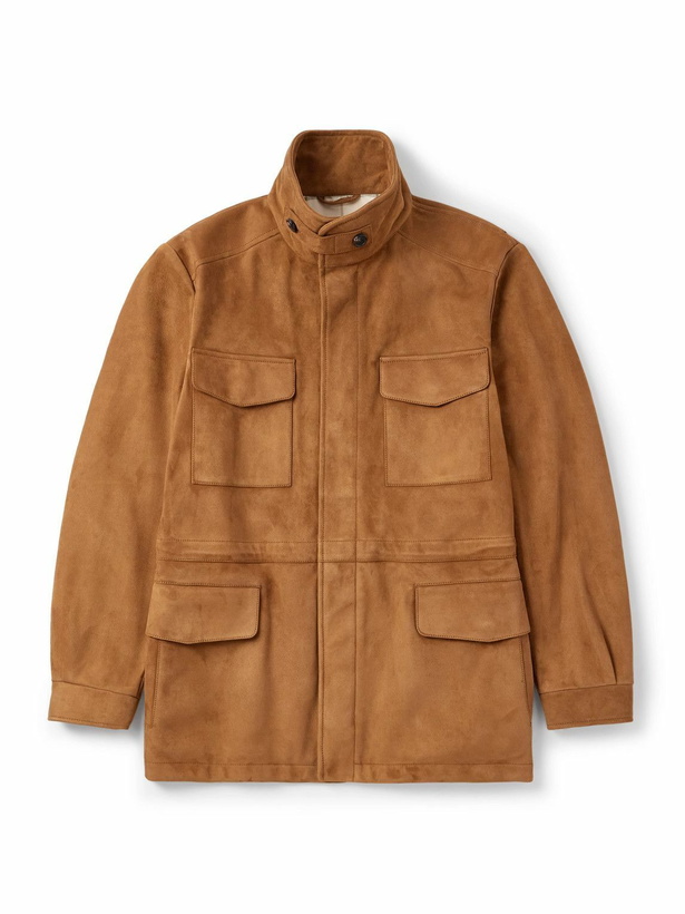Photo: Loro Piana - Suede Field Jacket - Brown