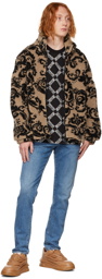 Versace Jeans Couture Beige Printed Jacket