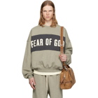 Fear of God ESSENTIALS Gray Cropped Relaxed Panelled Sweatshirt