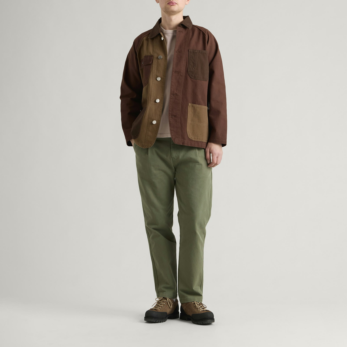Service Works Men's Patchwork Coverall 2.0 Jacket in Brown