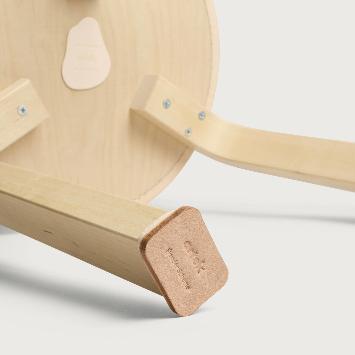 Artek x Hender Scheme Stool 60 in Wild Birch/Leather