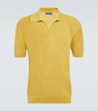 Frescobol Carioca Ribbed-knit cotton polo shirt