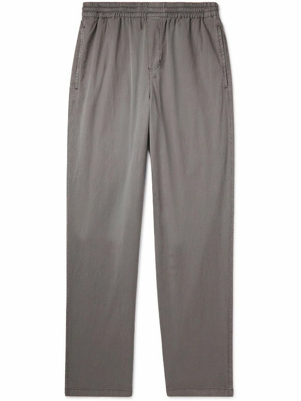 Photo: Aspesi - Straight-Leg Stretch-Lyocell and Cotton-Blend Suit Trousers - Gray