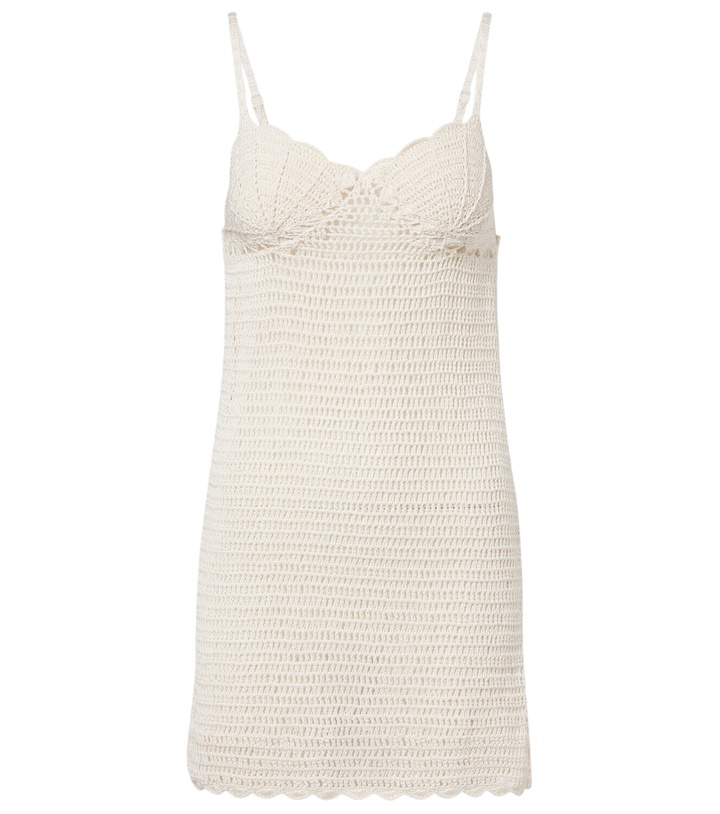 Photo: Anna Kosturova Crochet scalloped cotton minidress