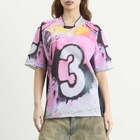 Paolina Russo Women's Sport Loose Fit Short Sleeve Top in Pink