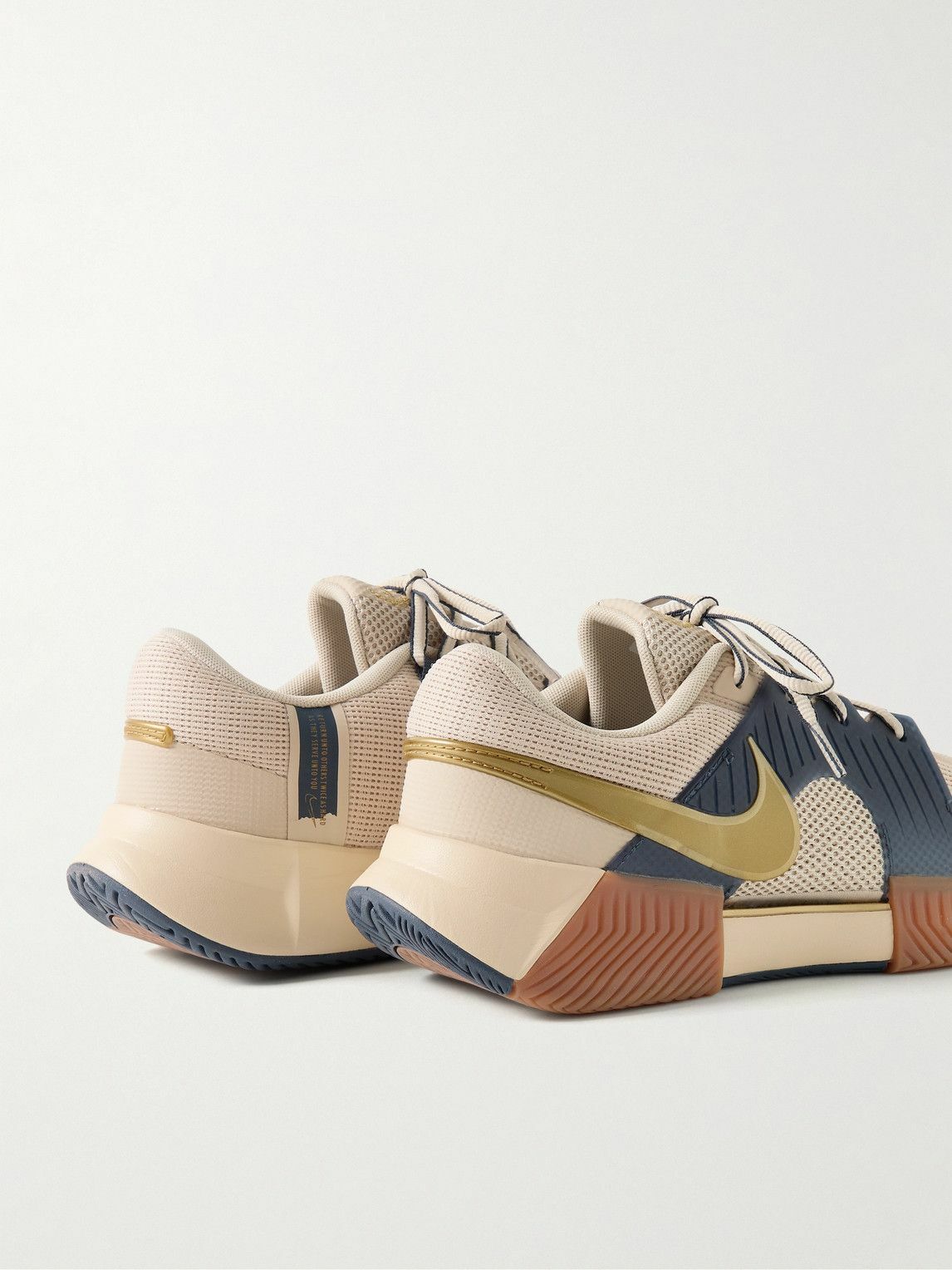 Nike Tennis - Zoom GP Challenge 1 Rubber-Trimmed Mesh Tennis Sneakers - Neutrals