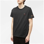 Fred Perry x Raf Simons Printed Sleeve T-Shirt in Black