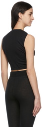 Le Kasha Black Sete Cashmere Cropped Top