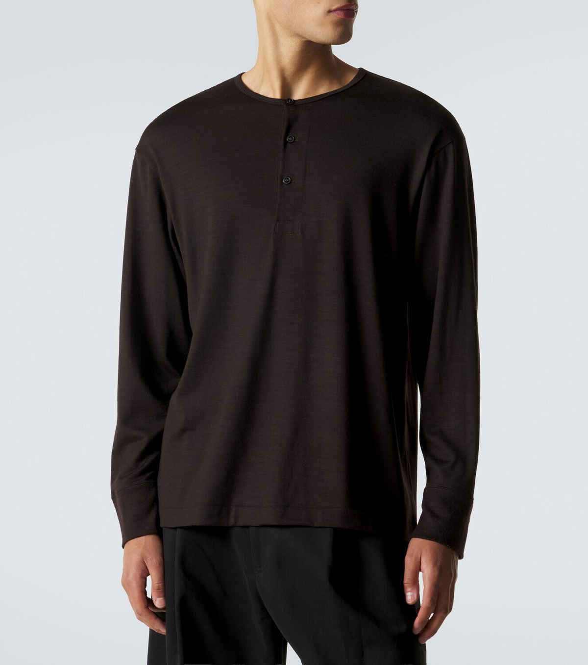 Studio Nicholson Kuyto wool Henley shirt